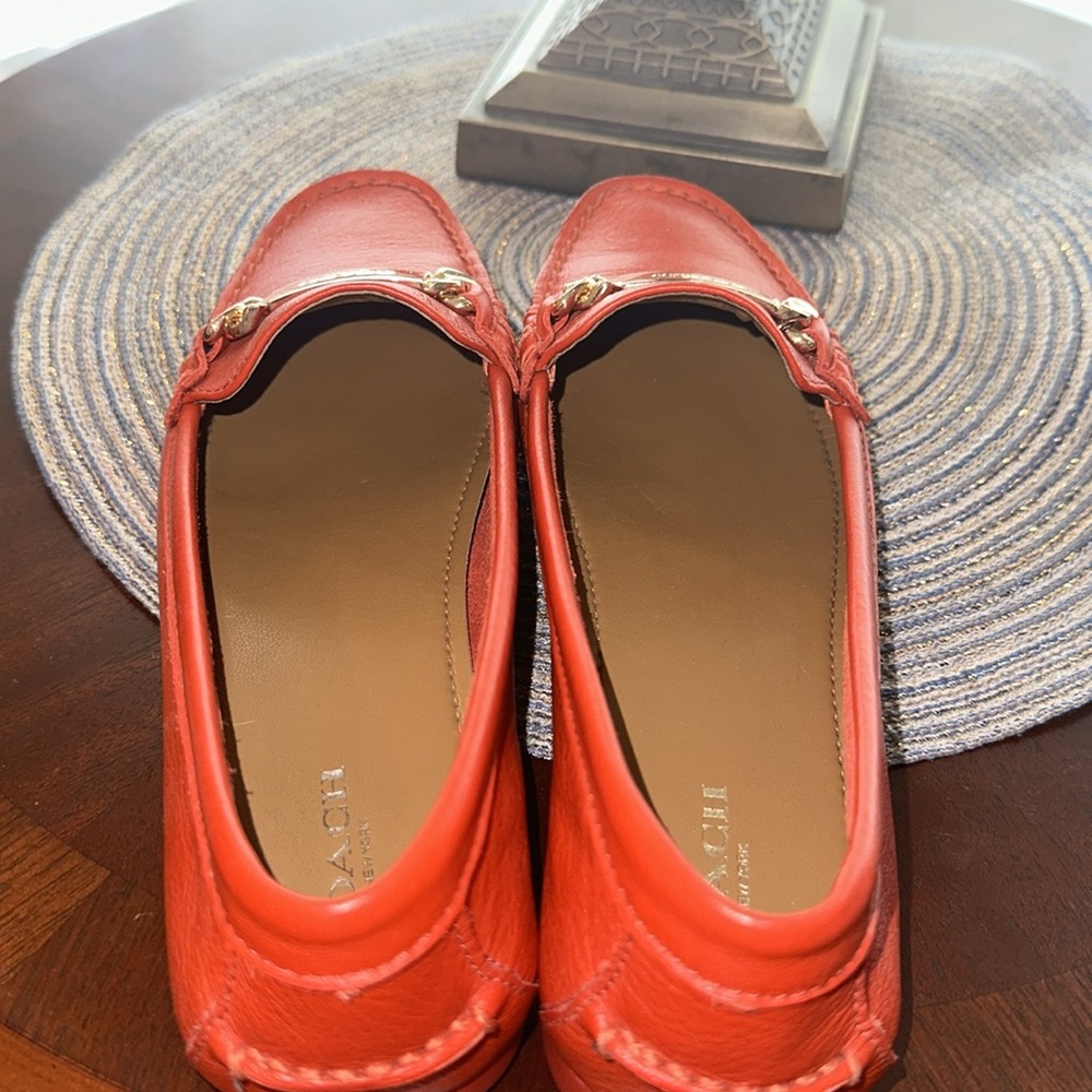 Orange Coach Loafers 7.5 - Picture 5 of 16